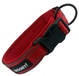 Περιλαίμιο Σκύλου GoGet Neoprene Safety Lock Large 3x43-50cm Κόκκινο