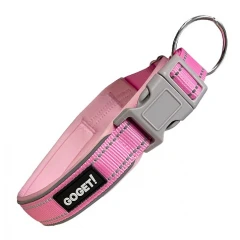 Περιλαίμιο Σκύλου GoGet Neoprene Safety Lock Large 3x43-50cm Ροζ