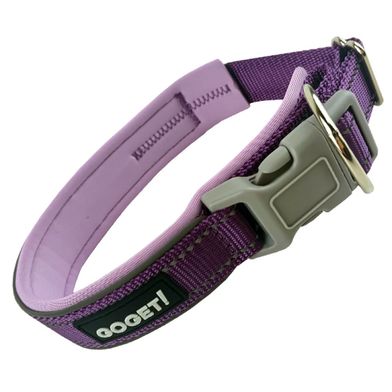 Περιλαίμιο Σκύλου GoGet Neoprene Safety Lock XLarge 3x48-55cm Μωβ Σκύλοι
