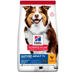 Hill's Science Plan Mature Adult 7+  Medium Για Σκύλους Με Κοτόπουλο 14KG (-25%)