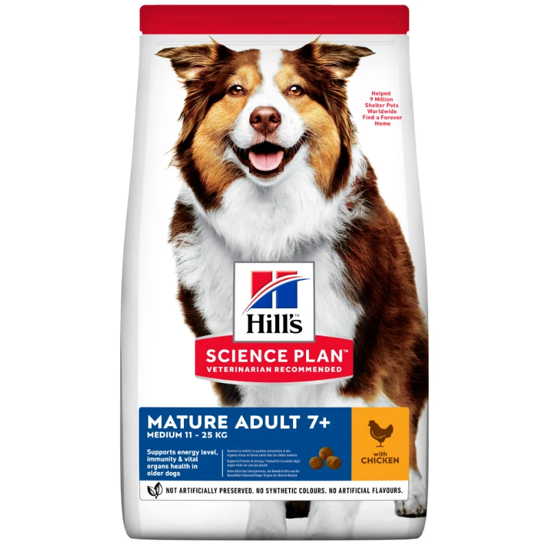 Hill's Science Plan Mature Adult 7+  Medium Για Σκύλους Με Κοτόπουλο 14KG  ΣΚΥΛΟΙ