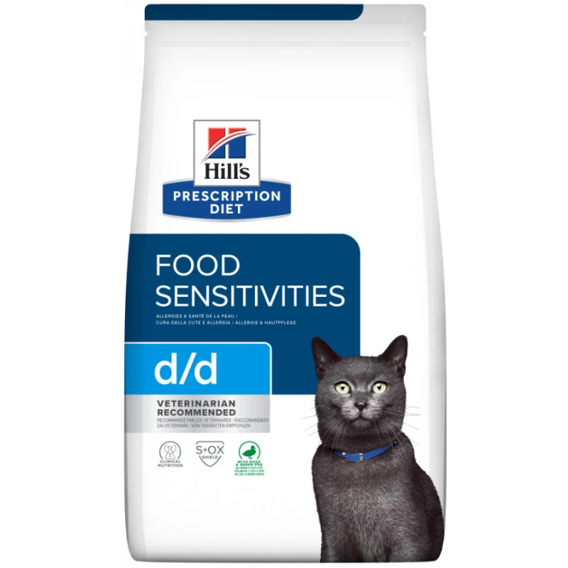 Hill's Prescription Diet d/d Food Sensitivities Για Γάτες Με Πάπια  & Αρακά 1,5kg ΓΑΤΕΣ