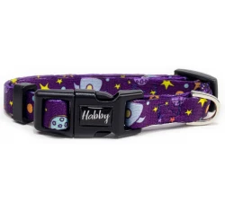 Περιλαίμιο Σκύλου Habby "Galaxy" Large 20mm x  32-43cm Μωβ