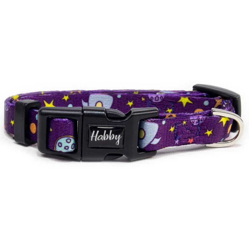 Περιλαίμιο Σκύλου Habby "Galaxy" Puppy Small 10mm x 20-30cm Μωβ ΣΚΥΛΟΙ