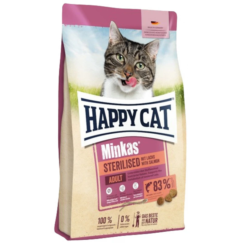 Happy Cat Minkas Sterilised Salmon 10kg Γάτες Happy Cat Minkas Sterilised Salmon 10kg Γάτες