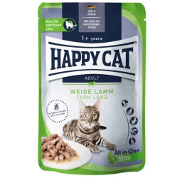 Υγρή Τροφή Γάτας Happy Cat Αρνί σε Σάλτσα 85gr