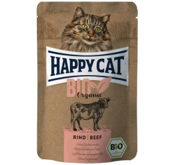 Υγρή Τροφή Γάτας Happy Cat Bio Βοδινό 85gr