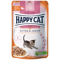 Υγρή Τροφή Γάτας Happy Cat Kitten & Junior Πάπια σε Σάλτσα 85gr Υγρή Τροφή Γάτας Happy Cat Kitten & Junior Πάπια σε Σάλτσα 85gr