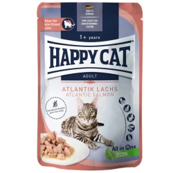 Υγρή Τροφή Γάτας Happy Cat Σολομός σε Σάλτσα 85gr