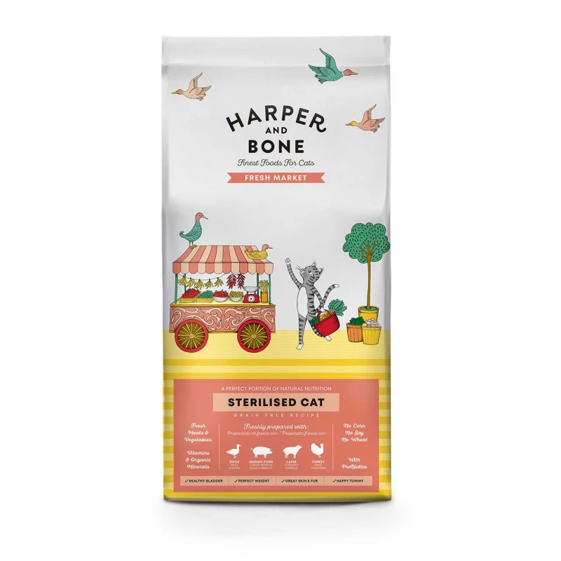 Ξηρά Τροφή Γάτας Harper & Bone Cat Sterilised Fresh Market 2kg για Στειρωμένες Γάτες ΓΑΤΕΣ