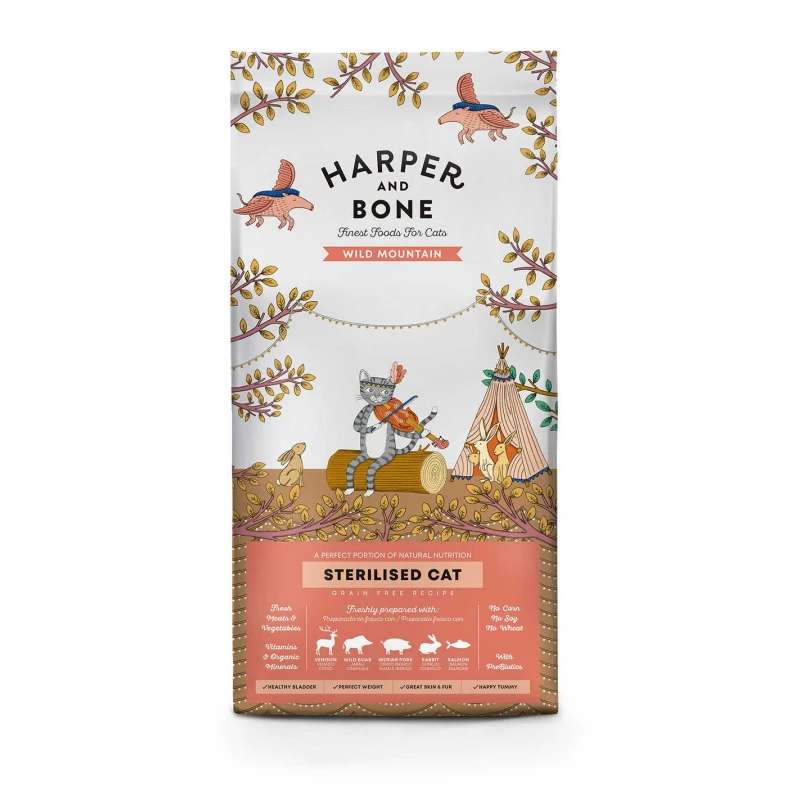 Ξηρά Τροφή Γάτας Harper & Bone Cat Sterilised Wild Mountain 2kg για Στειρωμένες Γάτες ΓΑΤΕΣ