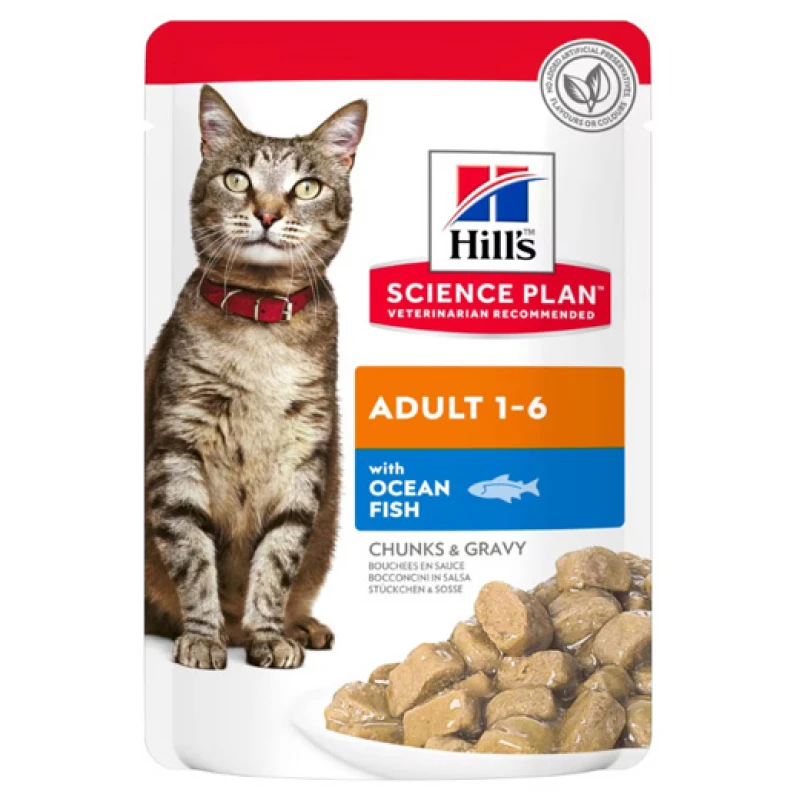 Hill’s Science Plan Adult Υγρή Τροφή Γάτας με Ψάρια Ωκεανού 85gr (Φακελάκι) Γάτες Hill’s Science Plan Adult Υγρή Τροφή Γάτας με Ψάρια Ωκεανού 85gr (Φακελάκι) Γάτες