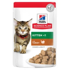 Hill’s Science Plan Kitten Υγρή Τροφή με Γαλοπούλα 85gr (Φακελάκι) 2+1 Δώρο