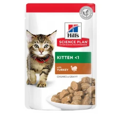Hill’s Science Plan Kitten Υγρή Τροφή με Γαλοπούλα 85gr (Φακελάκι) 2+1 Δώρο