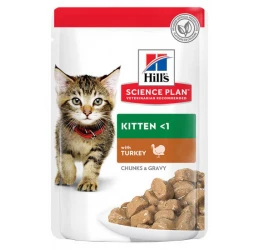Hill’s Science Plan Kitten Υγρή Τροφή με Γαλοπούλα 85gr (Φακελάκι) 2+1 Δώρο