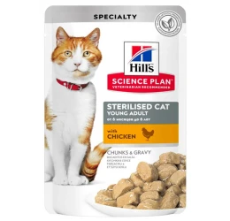 Hill’s Science Plan Sterilized Cat Young Adult Υγρή Τροφή Γάτας με Κοτόπουλο 85gr (Φακελάκι) 2+1 Δώρο Hill’s Science Plan Sterilized Cat Young Adult Υγρή Τροφή Γάτας με Κοτόπουλο 85gr (Φακελάκι) 2+1 Δώρο