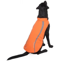 Αδιάβροχο - Αντιανεμικό Μπουφάν Σκύλου Curved Orange Medium 30cm