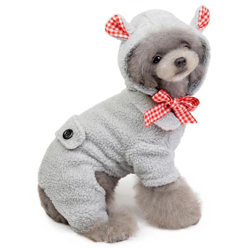 Ρουχαλάκι Teddy Bear Head Hoodie  Gray ΡΟΥΧΑ - ΒΡΑΚΑΚΙΑ ΣΚΥΛΟΥ