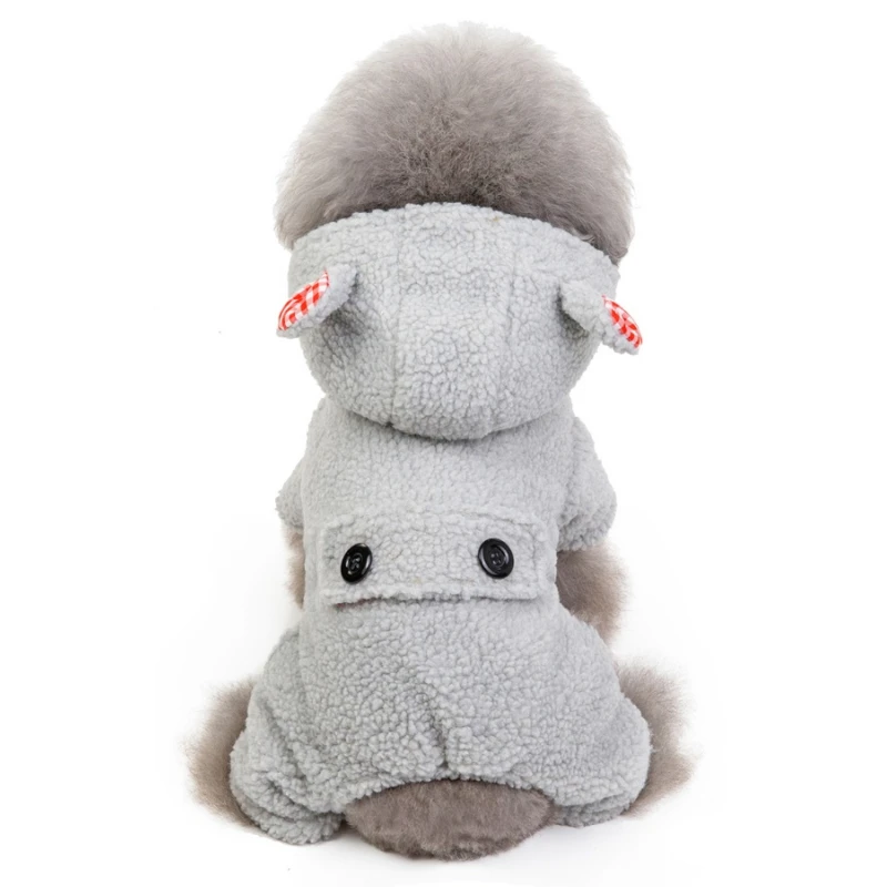 Ρουχαλάκι Teddy Bear Head Hoodie  Gray ΡΟΥΧΑ - ΒΡΑΚΑΚΙΑ ΣΚΥΛΟΥ