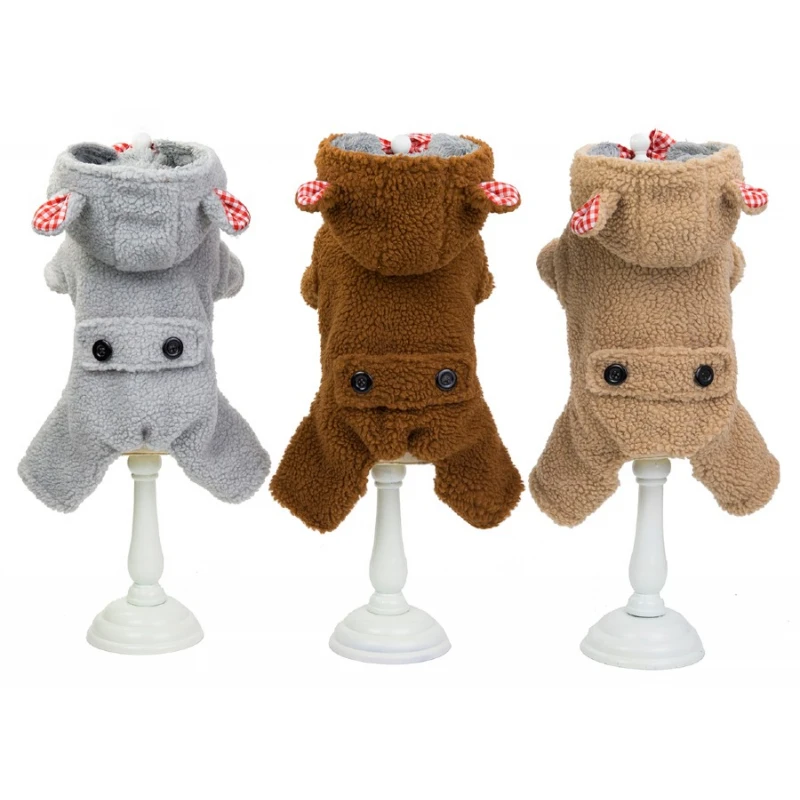 Ρουχαλάκι Teddy Bear Head Hoodie  Gray ΡΟΥΧΑ - ΒΡΑΚΑΚΙΑ ΣΚΥΛΟΥ