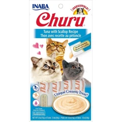 Λιχουδιά Churu Cat Tuna with Scallop 4 x 14gr Λιχουδιά Churu Cat Tuna with Scallop 4 x 14gr