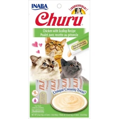 Λιχουδιά Churu Cat Chicken with Scallop 4 x 14gr Λιχουδιά Churu Cat Chicken with Scallop 4 x 14gr