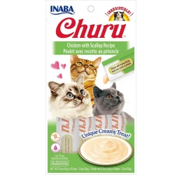 Λιχουδιά Churu Cat Chicken with Scallop 4 x 14gr Λιχουδιά Churu Cat Chicken with Scallop 4 x 14gr