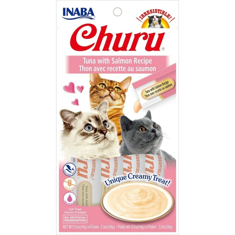 Λιχουδιά Churu Cat Tuna and Salmon 4 x 14gr ΛΙΧΟΥΔΙΕΣ ΓΑΤΑΣ