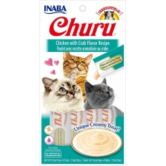 Λιχουδιά Churu Cat Chicken with Crab 4 x 14gr Λιχουδιά Churu Cat Chicken with Crab 4 x 14gr