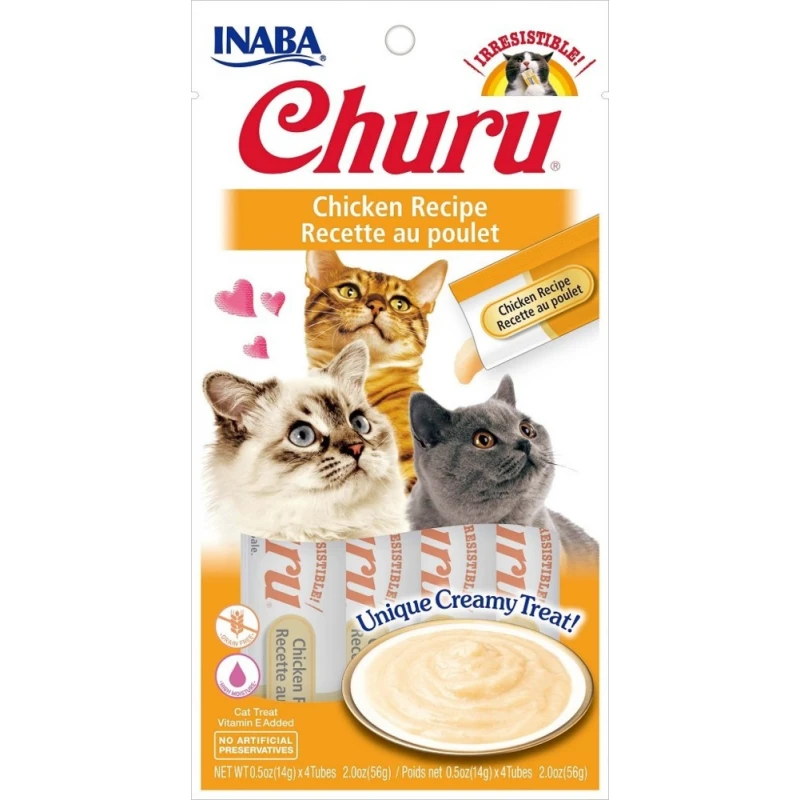Λιχουδιά Churu Cat Chicken Recipe 4 x 14gr ΛΙΧΟΥΔΙΕΣ ΓΑΤΑΣ