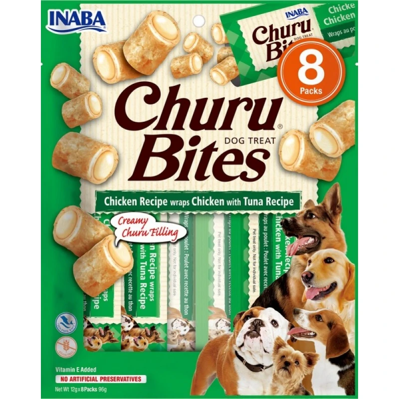 Λιχουδιές Churu Dog Bites Chicken and Tuna 8 x 12gr ΛΙΧΟΥΔΙΕΣ & ΚΟΚΑΛΑ