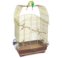 Imac Agata Κλουβί για Πτηνά Χρυσό - Καφέ 56,5x33x78,5cm