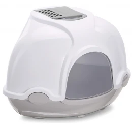 Κλειστή Λεκάνη - Τουαλέτα Γάτας Γωνιακή Imac Ginger 52x52x44,5cm Grey