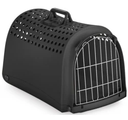 Κλουβί μεταφοράς Γάτας ή Σκύλου Linus 2nd Life Plastic από την IMAC 50 x 32 x 34.5 cm Μαύρο