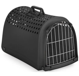 Κλουβί μεταφοράς Γάτας ή Σκύλου Linus 2nd Life Plastic από την IMAC 50 x 32 x 34.5 cm Μαύρο