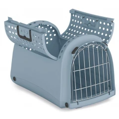 Κλουβί Μεταφοράς Γάτας Linus Cabrio 2nd Life Plastic από την IMAC 52,5x32x34,5cm Blue