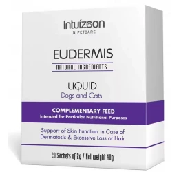 Συμπλήρωμα Διατροφής Σκύλου και Γάτας για Δέρμα & Τρίχωμα Intuizoon Eudermis 20x2gr