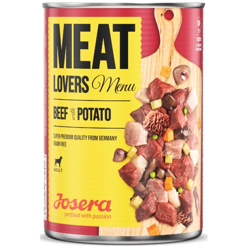 Josera Meat Lovers Beef with Potato Grain Free 6x400gr (3 + 3 Δώρο) ΣΚΥΛΟΙ