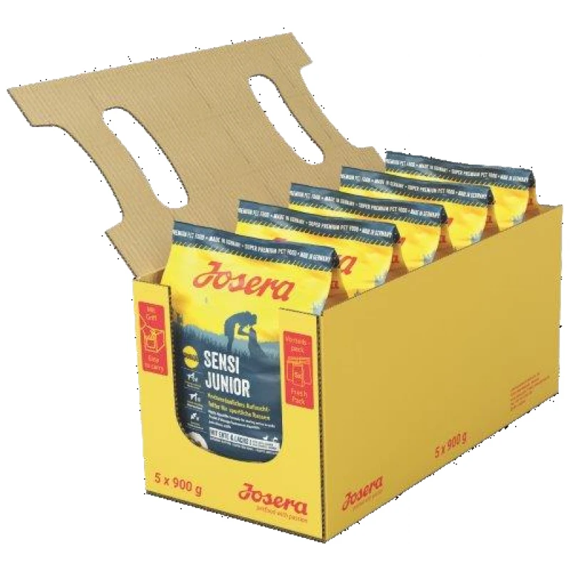 JOSERA SENSI JUNIOR GRAIN FREE ΜΕ ΠΑΠΙΑ & ΣΟΛΩΜΟ (5x900GR) 4,5KG ΣΚΥΛΟΙ