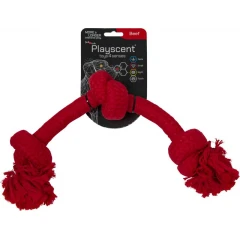 Παιχνίδι Σκύλου Jack & Vanilla Playscent Σχοινί με Μοσχάρι 350gr 48cm Κόκκινο Παιχνίδι Σκύλου Jack & Vanilla Playscent Σχοινί με Μοσχάρι 350gr 48cm Κόκκινο
