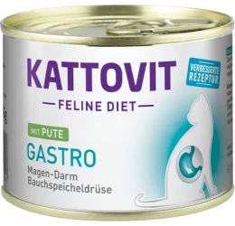 Υγρή Τροφή Γάτας Kattovit Feline Diet Gastro Turkey 185gr