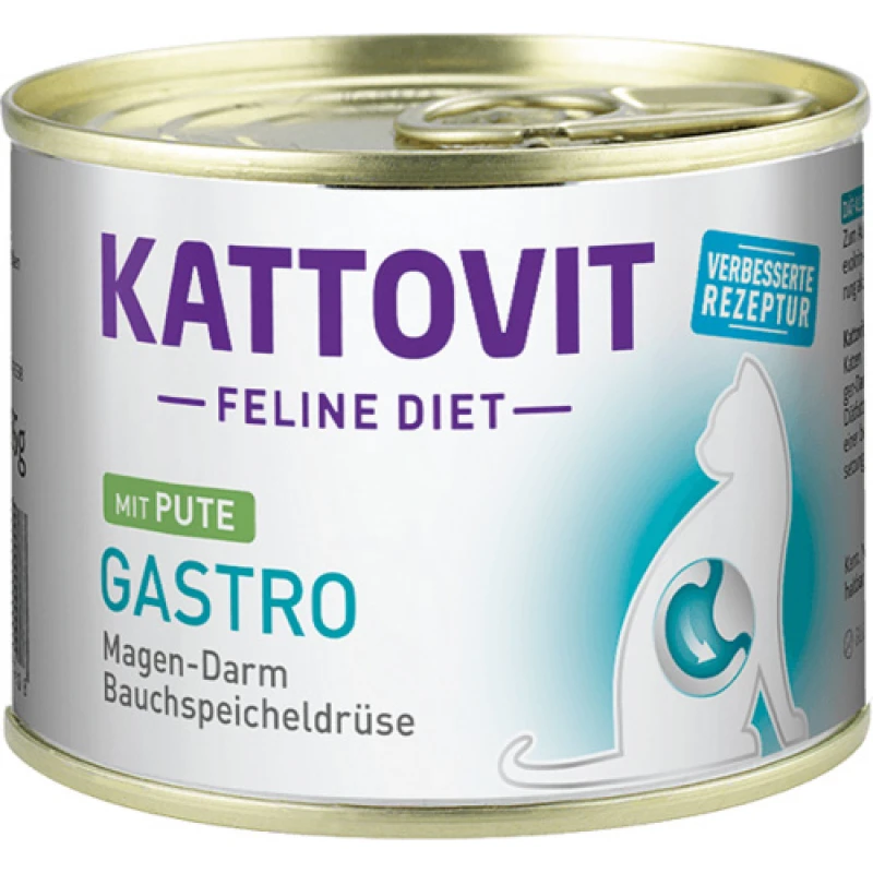 Υγρή Τροφή Γάτας Kattovit Feline Diet Gastro Turkey 185gr ΓΑΤΕΣ