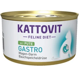 Υγρή Τροφή Γάτας Kattovit Feline Diet Gastro Turkey 85gr