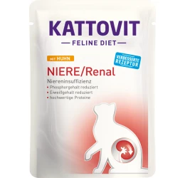 Υγρή Τροφή Γάτας Kattovit Feline Diet Renal Chicken σε Φακελάκι 85gr