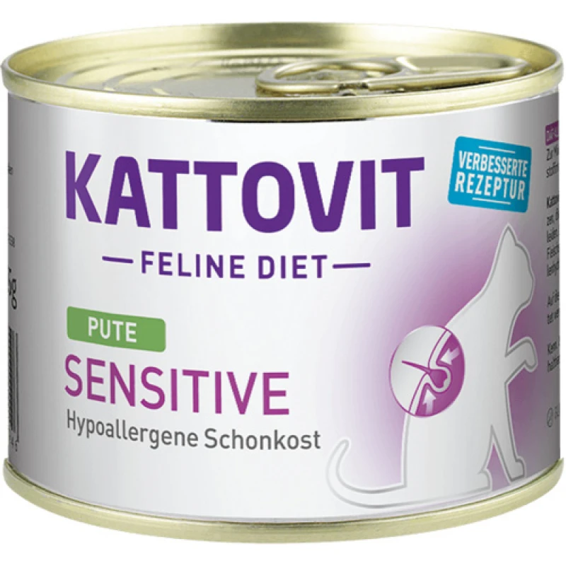 Υγρή Τροφή Γάτας Kattovit Feline Diet Sensitive Turkey 185gr ΓΑΤΕΣ