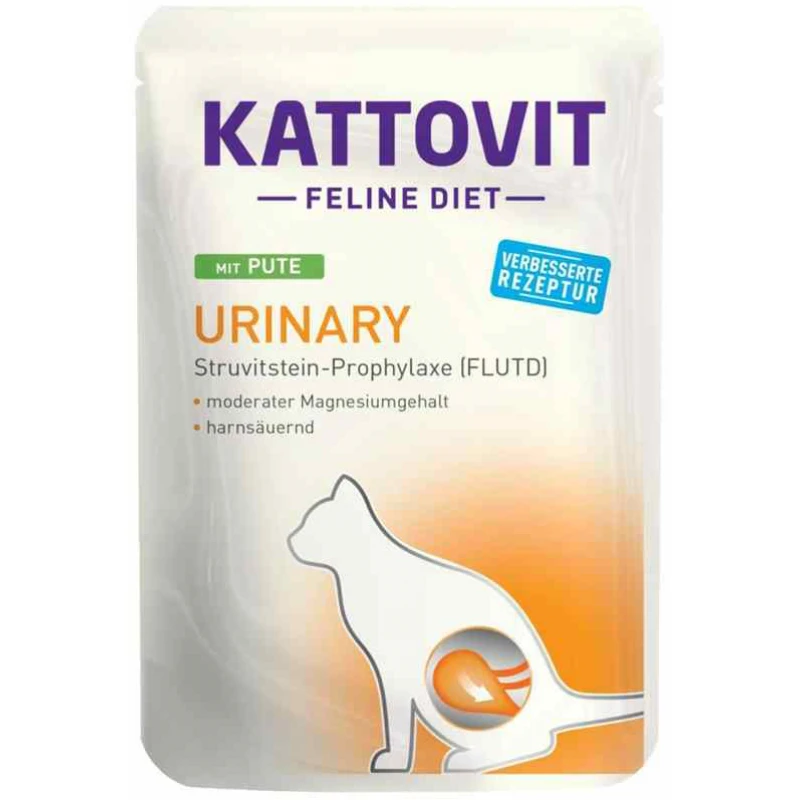 Υγρή Τροφή Γάτας Kattovit Feline Diet Urinary Turkey σε φακελάκι 85gr ΓΑΤΕΣ