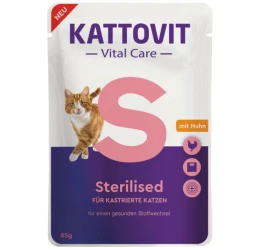 Υγρή Τροφή Γάτας Kattovit Vital Care Sterilized Chicken σε Φακελάκι 85gr