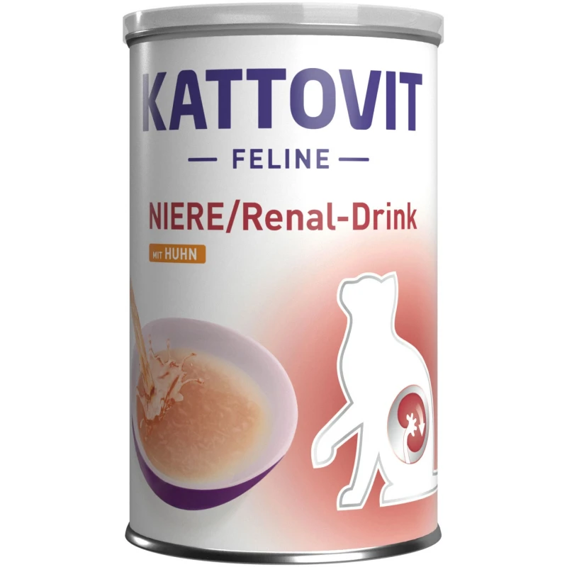 Υγρή Τροφή - Ρόφημα Γάτας Kattovit Feline Diet Renal Drink με Κοτόπουλο 135ml ΓΑΤΕΣ