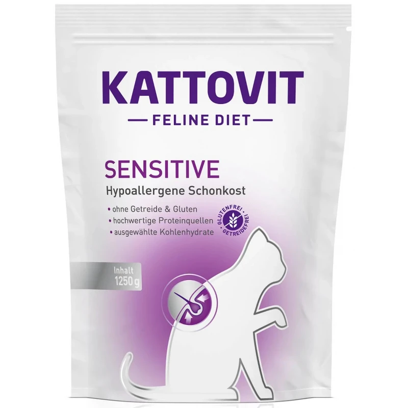 Κλινική Δίαιτα Γάτας Kattovit Sensitive 1250gr Γάτες