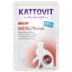 Υγρή Τροφή Γάτας Kattovit Feline Diet Renal Beef σε Φακελάκι 85gr